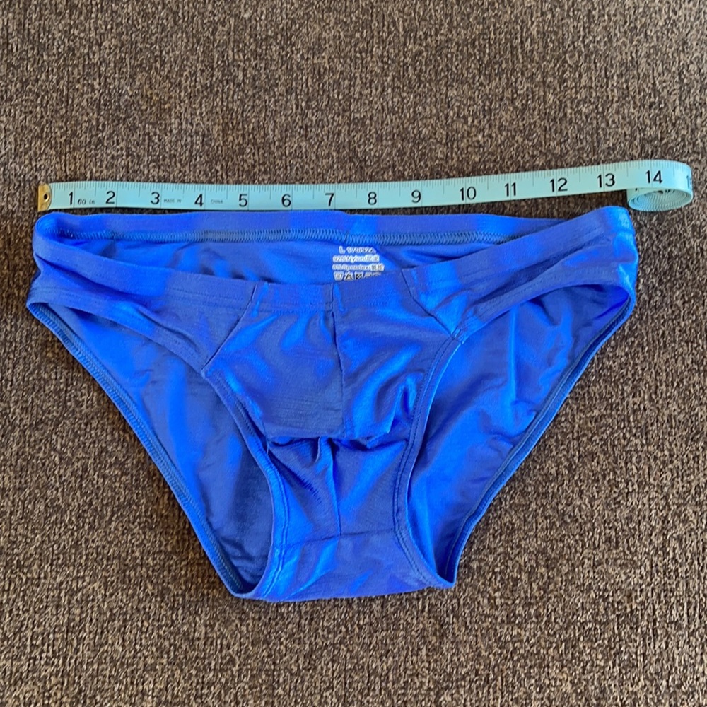 men’s Beautiful Blue Brief size M-L 26 inches - Picture 2 of 5